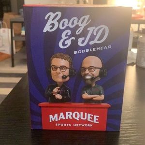 Cubs, Jon “Boog” Sciambi and Jim “JD” Deshaies  Boog and JD talking bobble head.